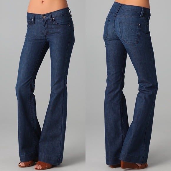 James Jeans Humphrey High Waist Flare Medium Dark 25 Y2K Vintage - Picture 1 of 7